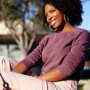 PACT olive green crewneck